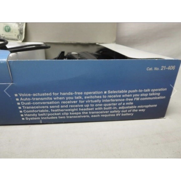 Portable Audio & Video Realistic Radio Shack Voice Operated 2 Way Communication System Trc56